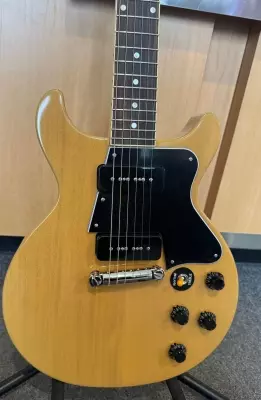 Store Special Product - Epiphone - 1960 Les Paul Special Double Cut Reissue Electric Guitar with Hardshell Case - TV Yellow